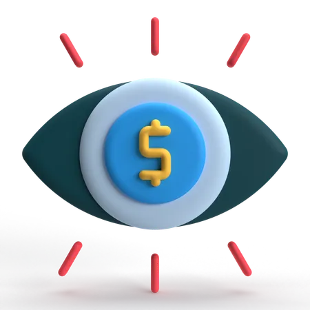 Pay Per Visualization  3D Icon