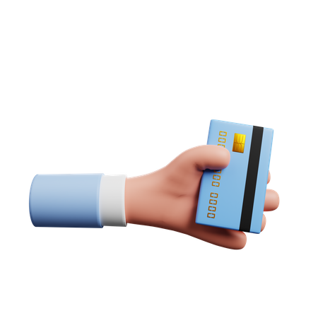 Pay Via Card  3D Illustration