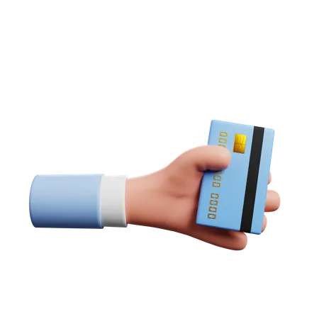 Pay Via Card  3D Illustration