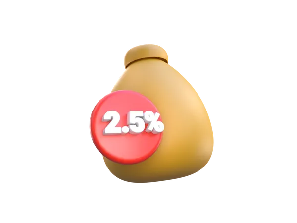 Pay Zakat From Profit  3D Icon