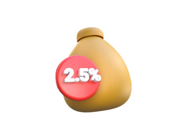 Pay Zakat From Profit  3D Icon