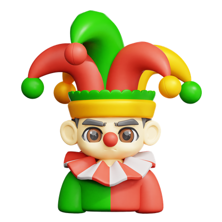 Payaso de carnaval  3D Icon