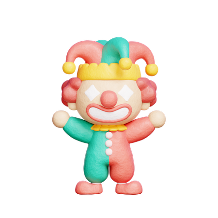 Payaso de circo  3D Icon