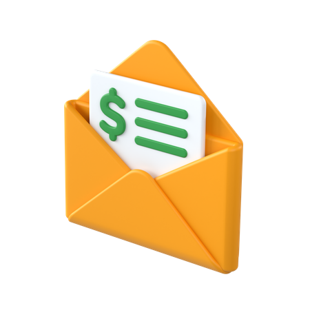 Paycheck  3D Icon