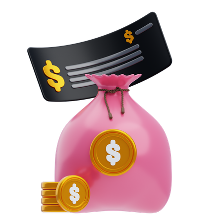 Paycheck  3D Icon