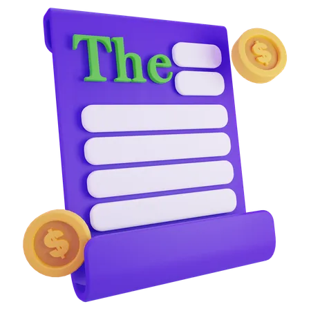 Article payant  3D Icon