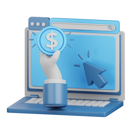 Payer avec un clic  3D Icon
