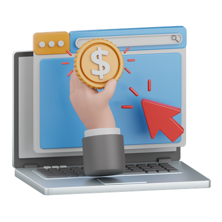 Payer avec un clic  3D Icon