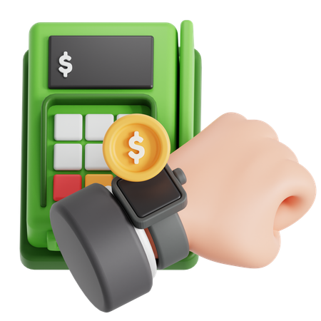 Payer avec une montre intelligente  3D Icon