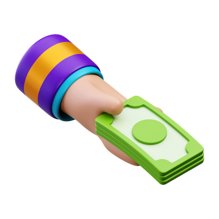 Payer en argent comptant  3D Icon
