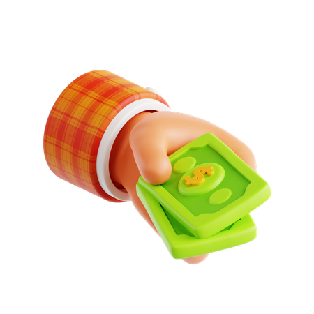 Payer en argent comptant  3D Icon