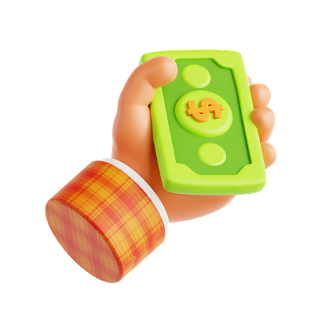Payer en argent comptant  3D Icon