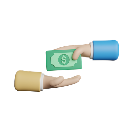 Payer en argent comptant  3D Icon