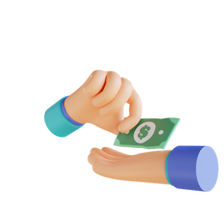 Payer en argent comptant  3D Icon