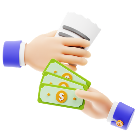 Paying Cash  3D Icon