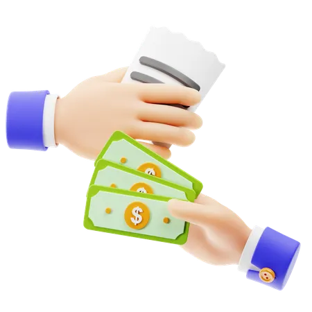 Paying Cash  3D Icon