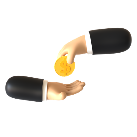 Paying Hand Gesture  3D Illustration