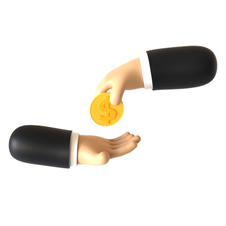 Paying Hand Gesture 3D Illustration