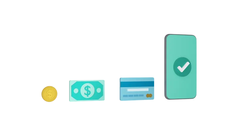 Mobile With Cash 3D Icon