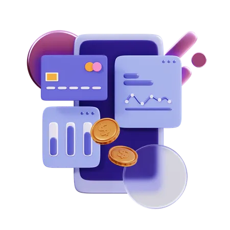 Payment Analytic Report  3D Illustration