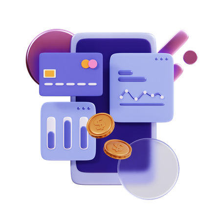 Payment Analytic Report  3D Illustration