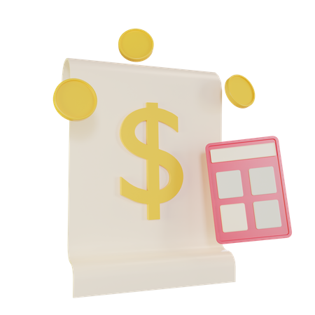 Payment bill  3D Icon