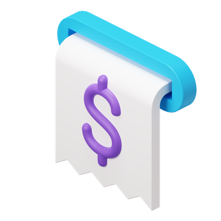 Payment Bill  3D Illustration