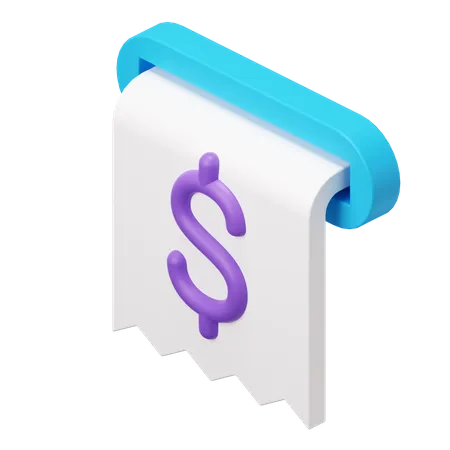 Payment Bill  3D Illustration