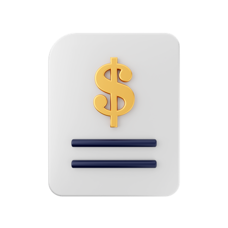Payment Bill  3D Icon