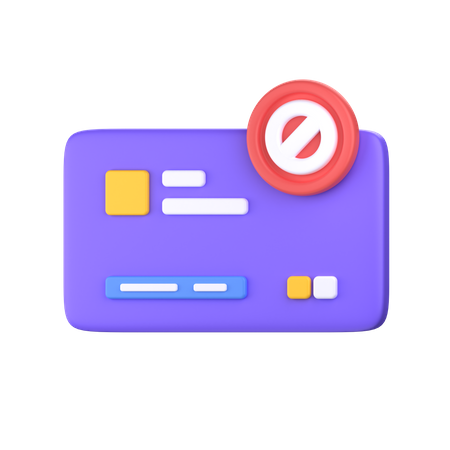 Payment Blocked  3D Icon