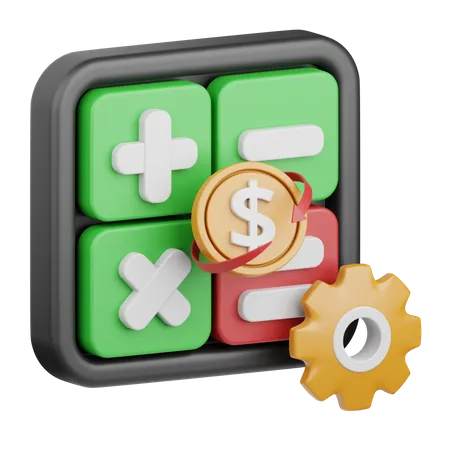 Payment calculation  3D Icon