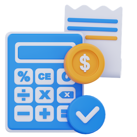 Payment Calculation  3D Icon