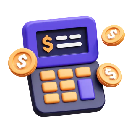 Payment Calculation 3 D Render Icon 3D Icon