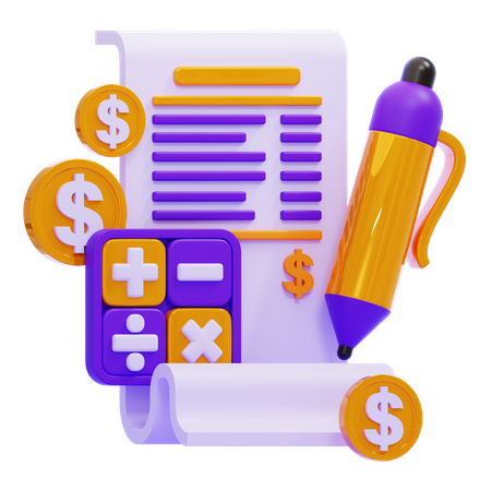 PAYMENT CALCULATION  3D Icon