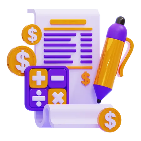 PAYMENT CALCULATION  3D Icon