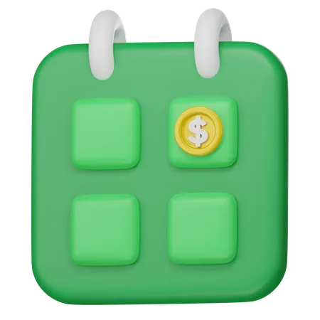 Payment Calendar  3D Icon