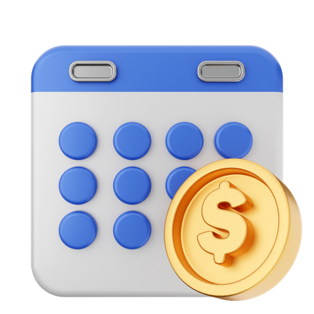 Payment Calendar  3D Icon