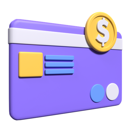 お支払カード  3D Icon