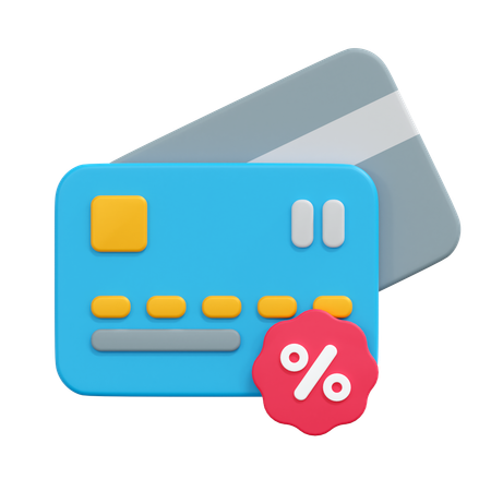 Payment Card Discount  3D Icon