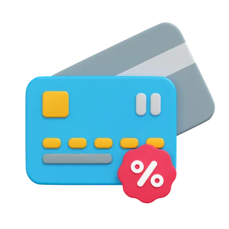 Payment Card Discount  3D Icon