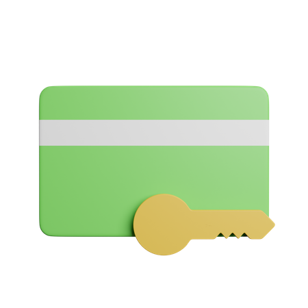 Payment Card Key  3D Icon