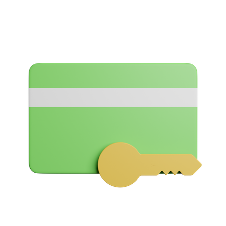 Payment Card Key 3D Icon