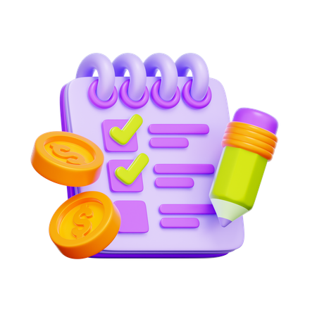 Payment Checklist  3D Icon