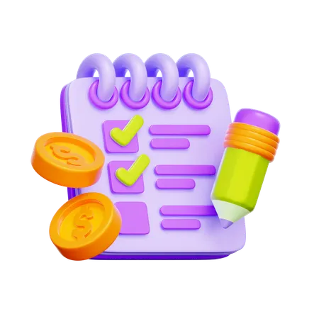Payment Checklist  3D Icon