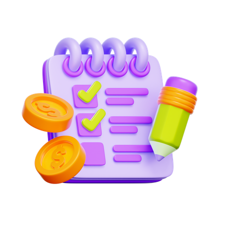 Payment Checklist  3D Icon