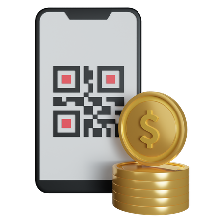 Payment Code  3D Illustration