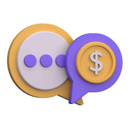 Payment Conversation  3D Icon