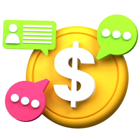 Payment Conversation 3 D Icon Illustration 3D Icon