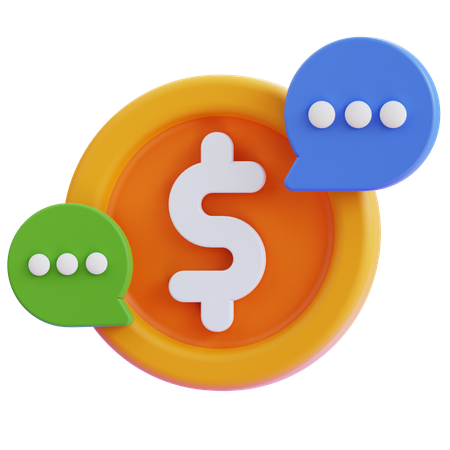 결제 대화  3D Icon