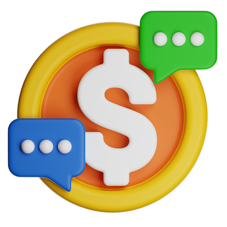 Payment Conversation  3D Icon
